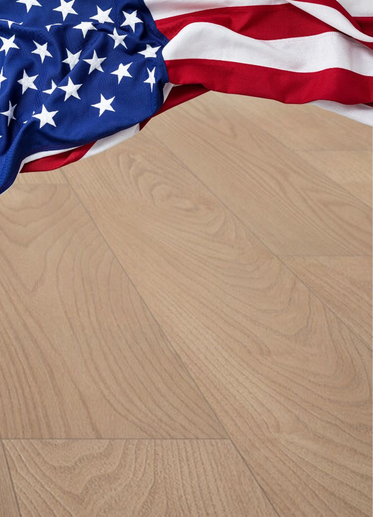 American Flag hard surface flooring